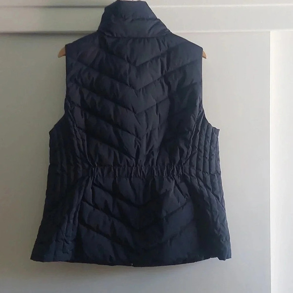 Talbots quilted Goose Down Puffer vest Navy blue full zip up Nwot 1X - Picture 9 of 9